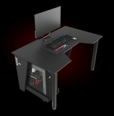 Геймерський ігровий стіл ZEUS 1350 мм, 18ЛДСП, GAMER-2 Чорний GM-2 фото