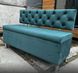 Офісний диван з коробкою, каретна стяжка, велюр зелений ST-2 1200*500*800h DS--2 фото 4