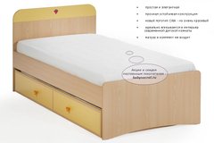 Детская кровать Cilek Split Yellow 90x190 см
