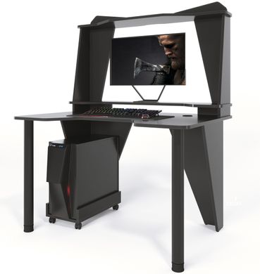 Геймерський ігровий стіл із надбудовою ZEUS IVAR-1400 1400 мм, 18ЛДСП, IVAR-1400 IVAR-1400 фото