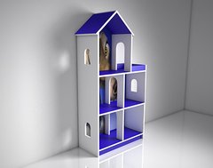 Кукольный дом серия «Мечта мини» Design Service Двухцвет (В*Ш*Г) 1250*635*255мм белый/синий