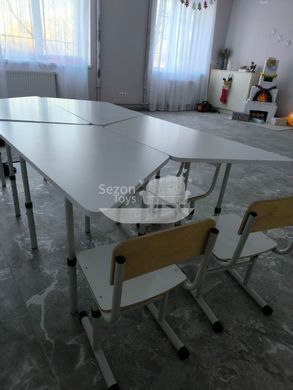 Комплект дитячий стіл парта трапеція зі стільцем з регулюванням висоти 1,2,3 групи ST-SH-137 ST-SH-137 фото