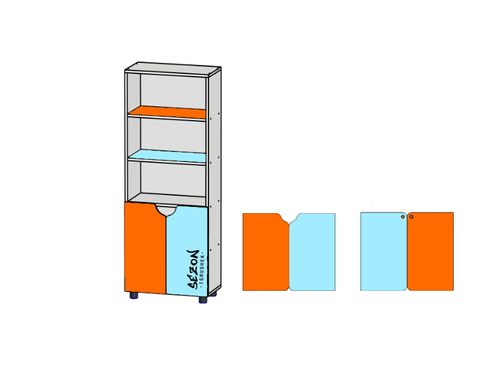 Стелаж шафа дитяча, для облаштування класів, логопедичних кабінетів ST-219 ST-219 фото