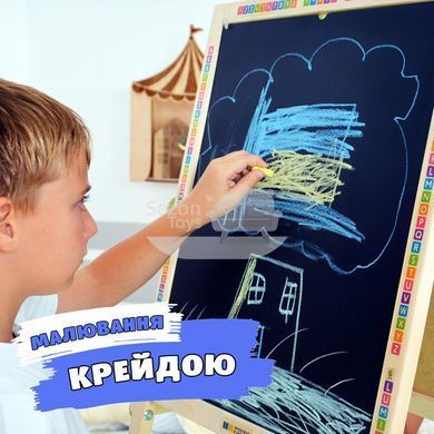 Мольберт дитячий 5в1 двосторонній для творчості та навчання Люмік LMA5BS фото