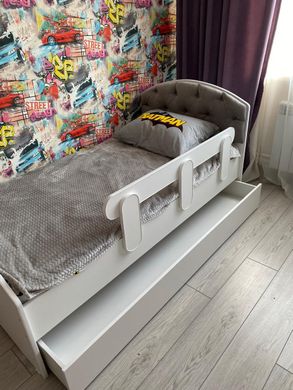 Ліжко тахта дитяче одномісне ЛДСП, каретне стяжка, з шухлядою, травмобезпечний кант ПВХ ST-050-1 ST-050-1 фото