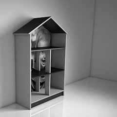 Кукольный дом серия «Престиж Макси» Двухцвет Design Service (В*Ш*Г) 1100*650*255мм серый/черный