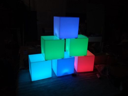 LED Світильник Куб декоративний 20x20 см16 кольорів + режими сенсорна кімната TIA-SPORT sm-0822 фото