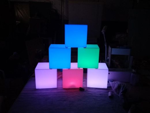 LED Куб меблевий світиться 50 на 50 см, 100 режимів підсвічування, пульт ДУ, TIA-SPORT sm-0823 фото