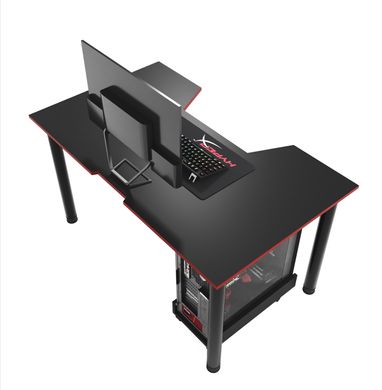 Геймерський ігровий стіл із підставкою під системний блок ZEUS 1200 мм, 18ЛДСП, GAMER-3 Чорний червоний GAMER-3 фото